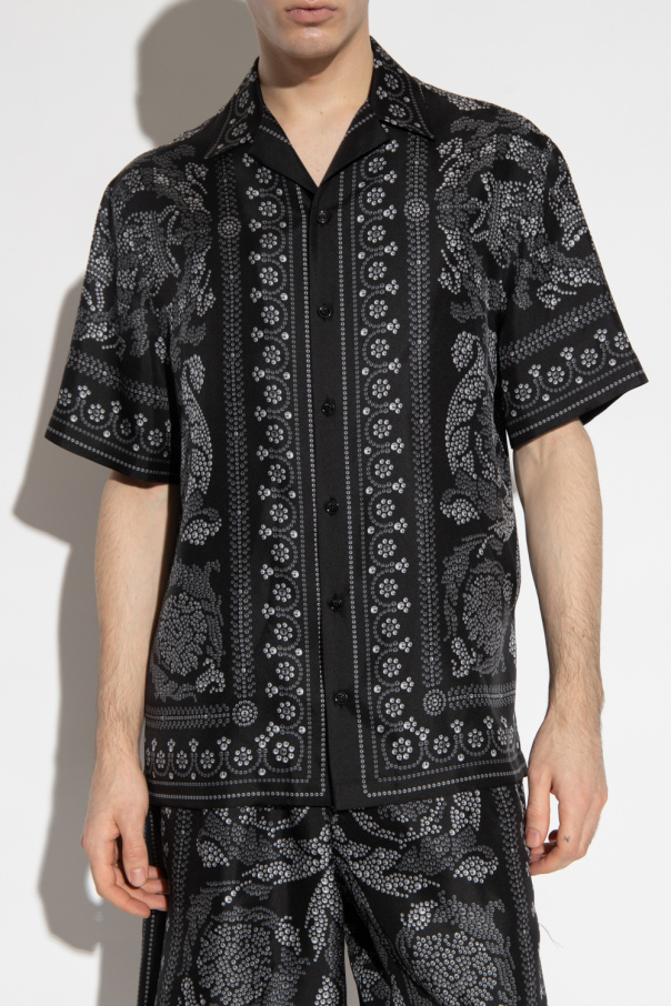 La Greca Nylon Gym Track Jacket Gray | VERSACE US